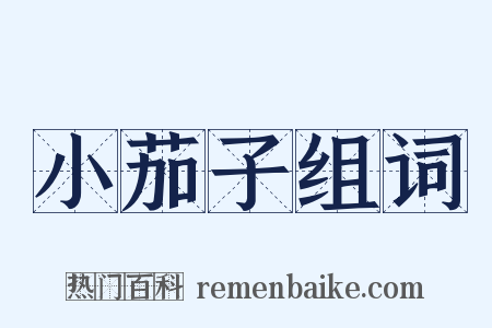 小茄子组词是什么意思的图片